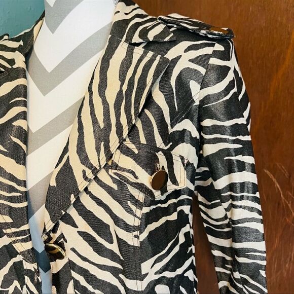 Cache Linen blend Beige and Tan Belted Jacket - Picture 4 of 11